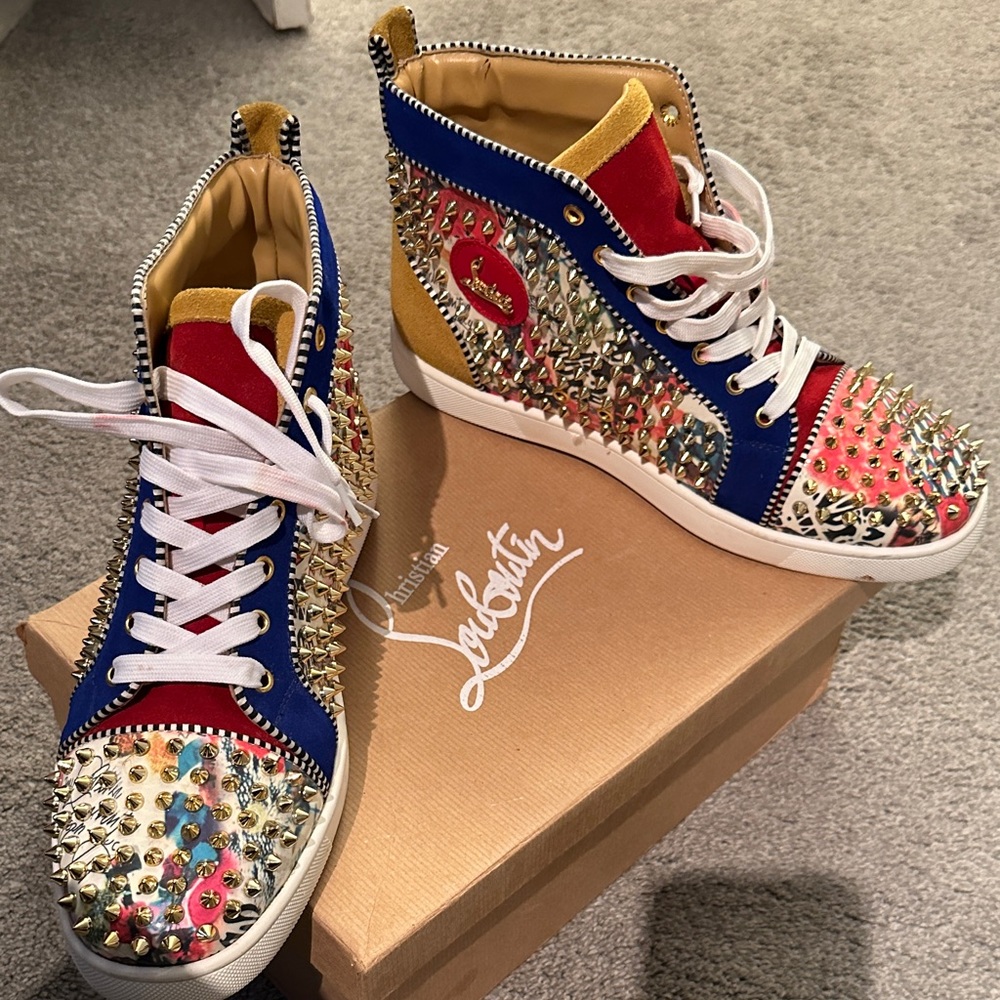 Christian Louboutin Spiked Colorful High-Tops